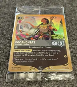 Disney Lorcana Wilds Unknown Pocahontas Steadfast Traveler 48/P3 Promo SEALED - Image 2