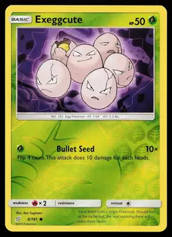 Exeggcute 8/181 Reverse Holo Common Team Up Ken Sugimori Pokemon Card - Image 1