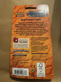 Pokemon Lucario Mew Tail Swirl XY Steam Siege Promo Card Blister Pack W/ Coin - Image 3