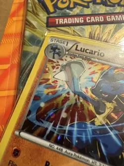 Pokemon Lucario Mew Tail Swirl XY Steam Siege Promo Card Blister Pack W/ Coin - Image 4