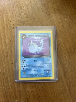 Pokemon Dunkles Aquana Team Rocket Rare 60 HP Card 45/82 German Vintage 2000 - Image 1