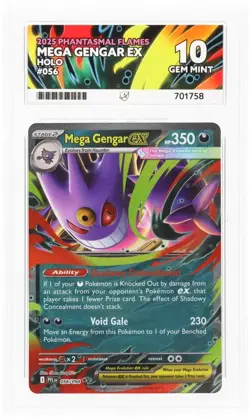 Mega Gengar EX 056/094 - Pokemon Card TCG - Phantasmal Flames ACE 10 - Image 1
