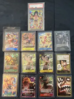 One Piece TCG Monkey D Luffy alt art 13 Card Lot All English 1 PSA 10 - Image 1