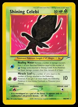 Shining Celebi 106/105 Unlimited Holo Rare Neo Destiny Pokemon Card - Image 1