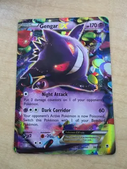 Excellent Gengar EX Pokemon trading card from the XY-Phantom Forces expansion - Image 1