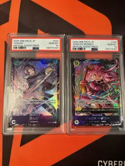 PSA 10 Bonney Flagship & Tashigi Flagship Japanese One Piece Prize Cards - Image 1