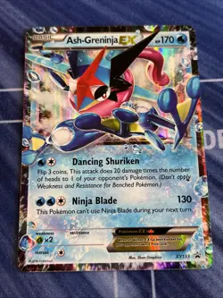 (LP) Ash-Greninja EX XY133 Pokemon Card Black Star Promo - Image 1