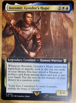 Mtg Boromir, Gondor's Hope (Ext Art) Com: Lord of the Rings: Commander ID 79 - Image 1
