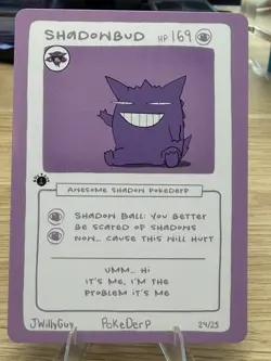 Shadowbud (Gengar) 24/25 - 1st Edition Pokederp First Print Fan Art - Pokemon - Image 1