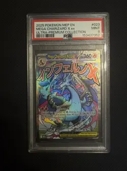 2025 Pokemon TCG Mega Charizard X ex Black Star Promo 023 PSA 9 Holo +FREE GAURD - Image 2