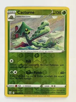 Pokemon TCG Cacturne Sword & Shield - Battle Styles 005/163 Reverse Holo - Image 1