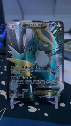 Cobalion EX 133 Full Art 133/135 Plasma Storm Holo Pokemon LP/NM - Image 1
