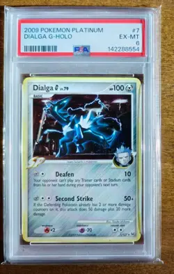 2009 Pokemon Platinum Dialga G Holo #7 PSA 6 EX-MT Galactic's Team Galactic - Image 1