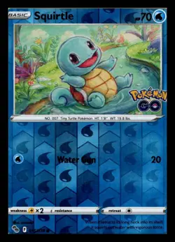 Squirtle Reverse Holo Common Pokemon GO 015/078 LP - Image 1