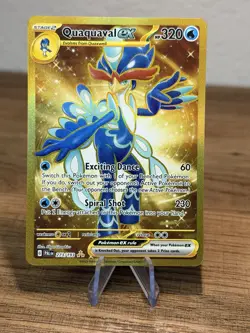 Pokemon TCG Quaquaval EX #273/193 Hyper Rare Gold Holo SV: Paldea Evolved - Image 1