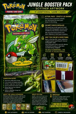 🌿⚔ Pokemon Jungle Booster Pack – Scyther Artwork – Vintage WOTC Era ⚔🌿🔥 - Image 1