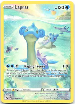 Lapras GG05/GG70 Holo Crown Zenith Galarian Gallery Pokemon NM - Image 1