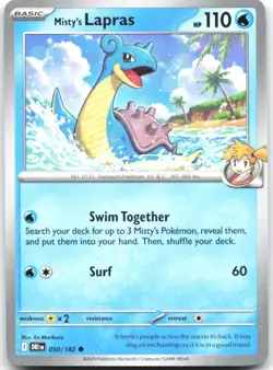 Misty's Lapras 050/182 Common Destined Rivals Pokemon Near Mint - Image 1
