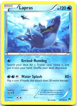 Lapras 28/122 Uncommon BREAKpoint Pokemon Near Mint - Image 1