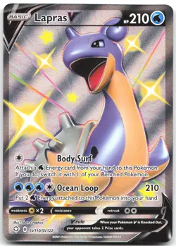 Lapras V SV110/SV122 Holo V Rare Shining Fates Shiny Vault Pokemon Near Mint - Image 1