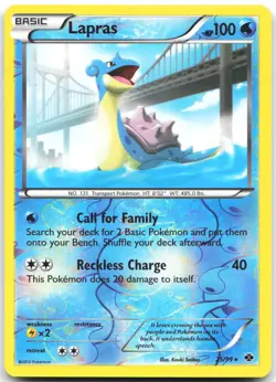 Lapras 25/99 Rare Next Destinies Pokemon Reverse Holo Lightly Played - Image 1