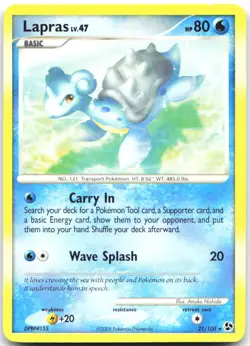 Lapras 21/106 Rare Great Encounters Pokemon Lightly Played - Image 1