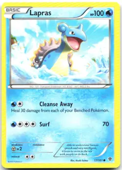 Lapras 17/101 Common Plasma Blast Pokemon Lightly Played - Image 1