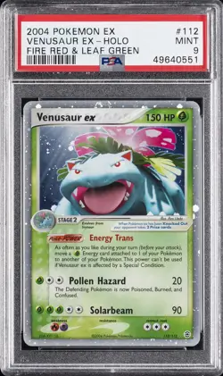 2004 POKEMON EX FIRE RED & LEAF GREEN #112 VENUSAUR EX-HOLO PSA 9 - Image 1