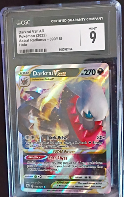 CGC 9 Darkrai V 098/189 Swsh10 Astral Radiance Holo English Pokemon TCG - Image 1