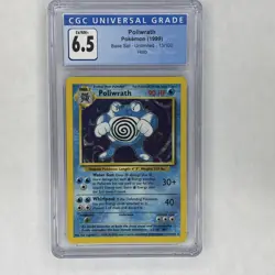 CGC 6.5 1999 Pokemon Poliwrath Base Set Unlimited 13/102 Holo - Image 1