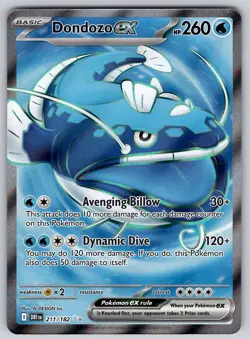 Dondozo ex 211/182 Destined Rivals NM Pokemon Ultra Rare - Image 1