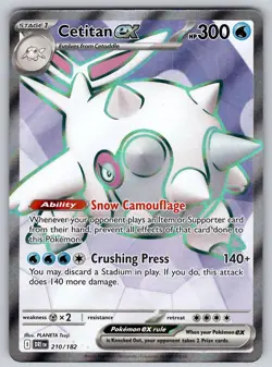 Cetitan ex 210/182 Destined Rivals NM Pokemon Ultra Rare - Image 1