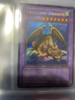 Yugioh Thousand Dragon MRD-143 Metal Raiders Unlimited reverse foil misprint - Image 1