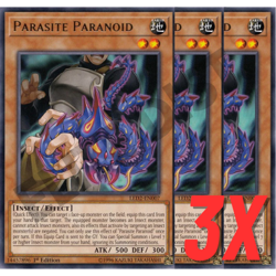 Yugioh Parasite Paranoid (LED2-EN007) 1st Edition RARE (NEAR MINT) (3X) - Image 1
