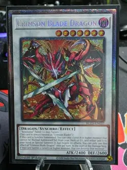 Yugioh Crimson Blade Dragon BLZD-EN037 Starlight Rare 1st Edition NM - Image 1
