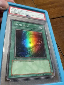 Konami Yu-Gi-Oh! Dark Hole LOB-052 1st Edition Super Rare PSA 8 2002 - Image 3
