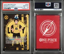 One Piece Promos ST13-003 Monkey D. Luffy Bvb X One Piece Match Day PSA 10 #2 - Image 1