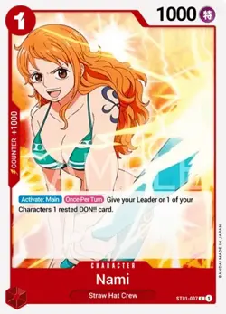 NM-Mint, English One Piece Nami - ST01-007 - C Starter Deck 01: Straw Hat Crew O - Image 1
