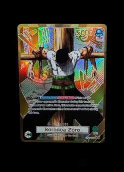 OP12-020 Green Zoro Textured Custom Leader One Piece - Image 1