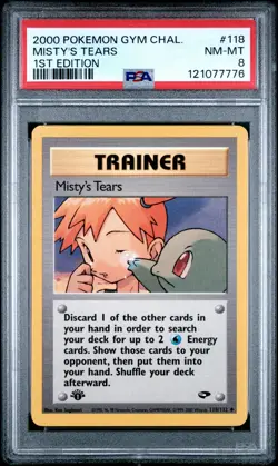 2000 POKEMON GYM CHALLENGE 1ST ED #118 MISTY'S TEARS PSA 8 - Image 1