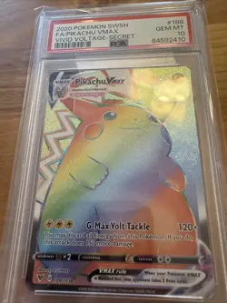 2020 Pokemon SWSH Pikachu Vmax Vivid Voltage Secret Rainbow PSA 10 Gem Mint - Image 3