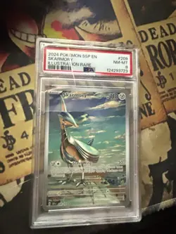 2024 POKEMON SSP EN-SURGING SPARKS ILLUSTRATION RARE #209 SKARMORY PSA 8 - Image 1