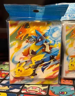 Pokemon Center Japan EXCLUSIVE Lucario Charizard Pikachu Deck Case and Sleeves - Image 2