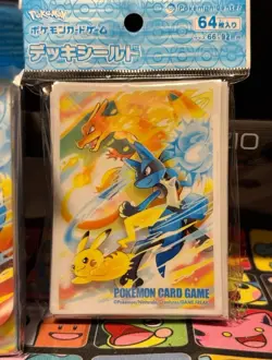 Pokemon Center Japan EXCLUSIVE Lucario Charizard Pikachu Deck Case and Sleeves - Image 3