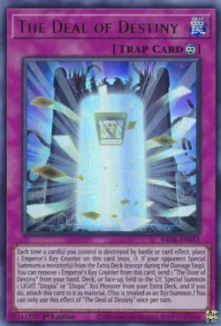 BROL-EN055 THE DEAL OF DESTINY ULTRA RARE 1ST EDITION NEAR MINT YuGiOh TCG - Image 1