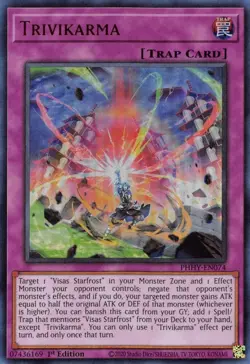 PHHY-EN074 TRIVIKARMA ULTRA RARE 1ST EDITION NEAR MINT YuGiOh TCG - Image 1