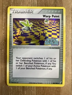 Pokemon - 1x Warp Point 84/100 - Reverse Holo EX Crystal Guardians MP - Image 1