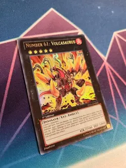 Yugioh! Number 61: Volcasaurus - ZTIN-EN002 - 1st Edition - Ultra Rare NM - Image 2