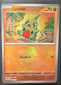 Larvitar 047/131 Prismatic Evolutions Master Ball Pattern Pokemon 2025 - Image 1