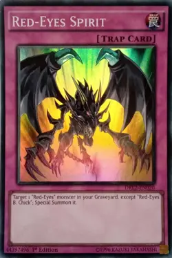 DRL2-EN020 RED-EYES SPIRIT SUPER RARE 1ST EDITION NEAR MINT YuGiOh TCG - Image 1